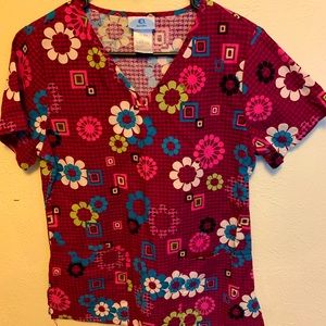 🌺Scrub top XS pink